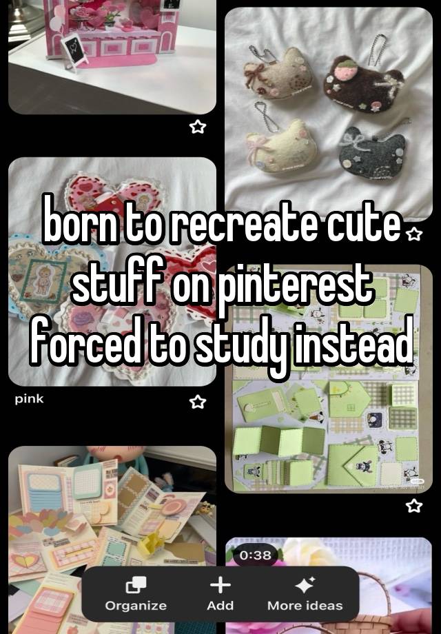 born to recreate cute stuff on pinterest forced to study instead 