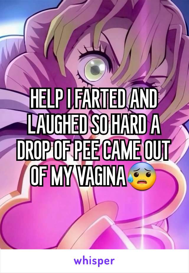 HELP I FARTED AND LAUGHED SO HARD A DROP OF PEE CAME OUT OF MY VAGINA😰