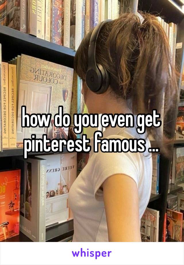 how do you even get pinterest famous …