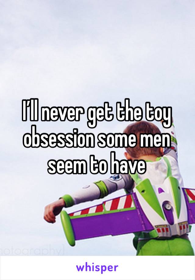 I’ll never get the toy obsession some men seem to have 