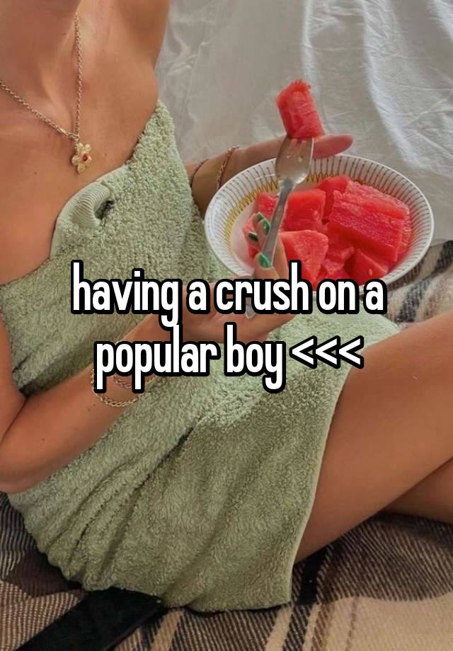 having a crush on a popular boy <<<