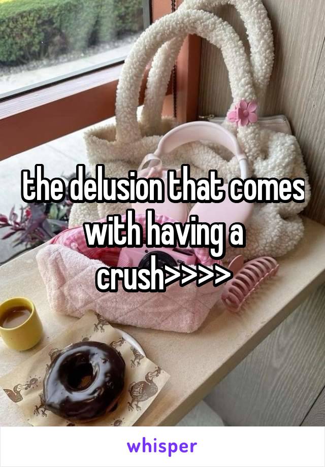 the delusion that comes with having a crush>>>>