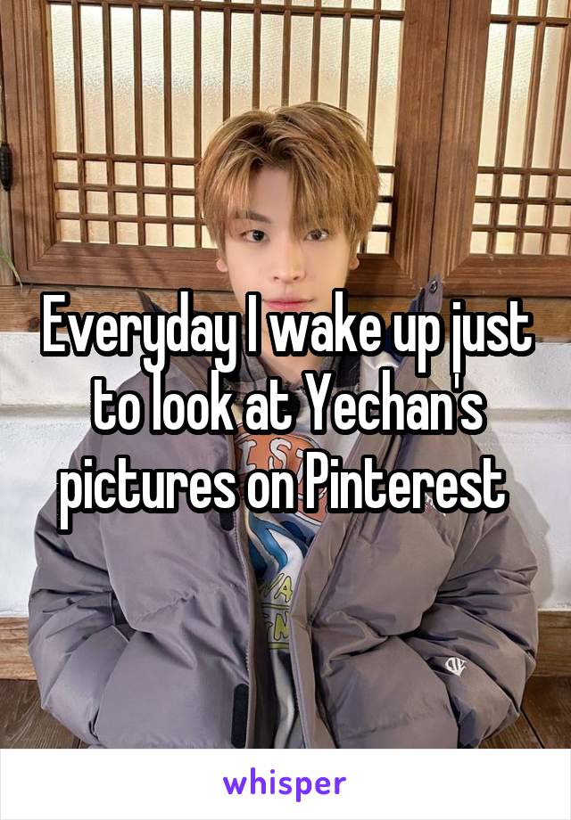 Everyday I wake up just to look at Yechan's pictures on Pinterest 