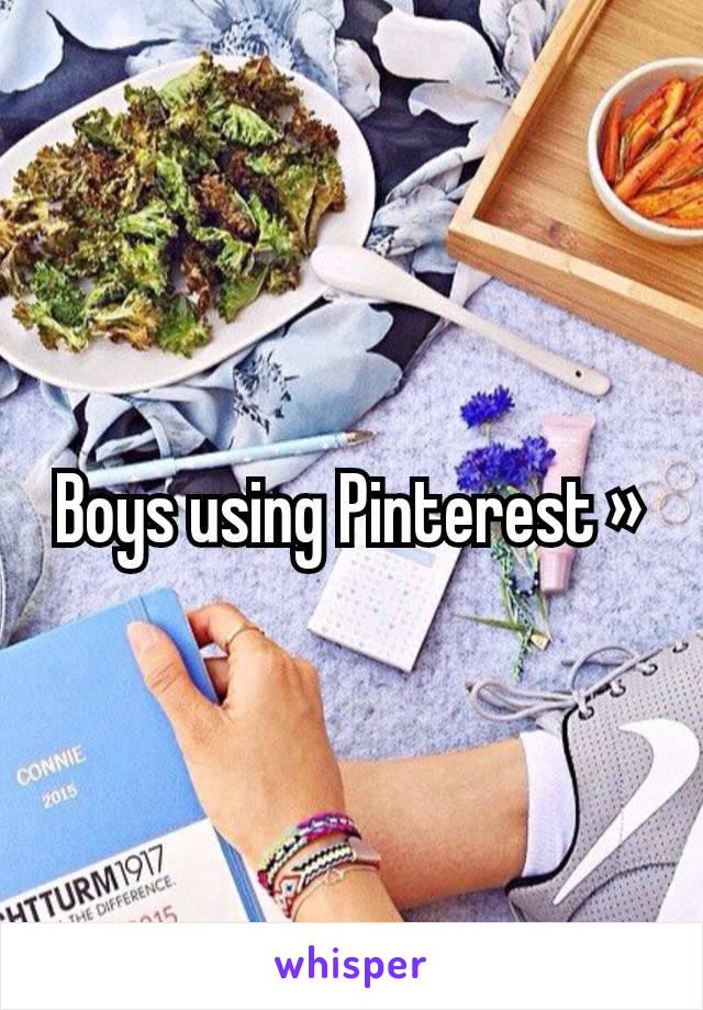 Boys using Pinterest »