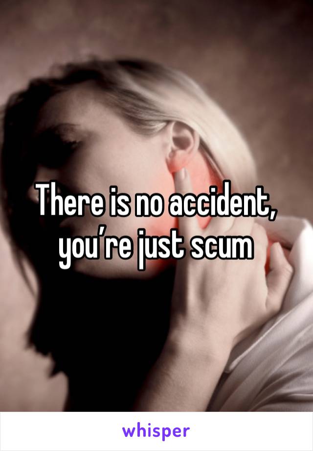 There is no accident, you’re just scum 