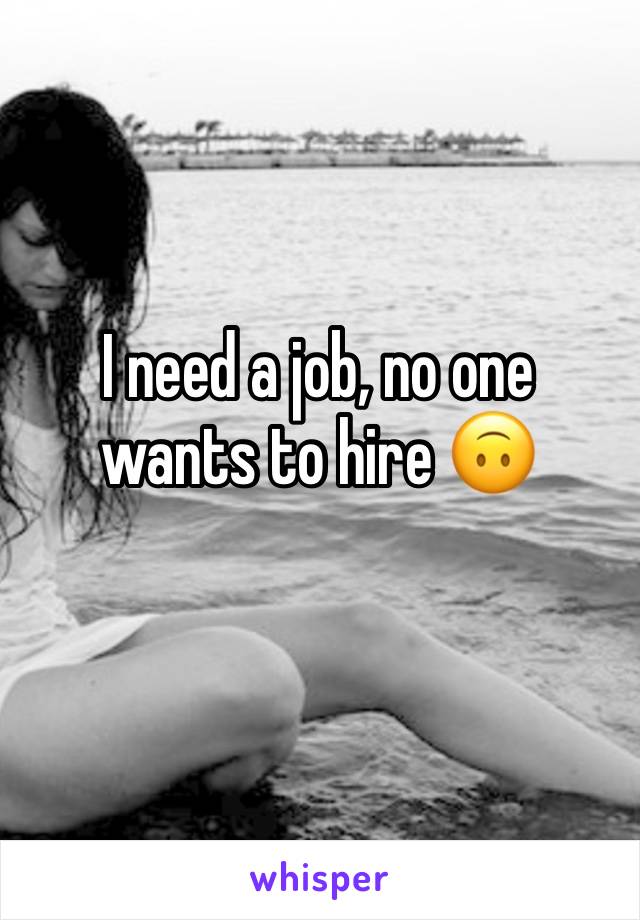 I need a job, no one wants to hire 🙃