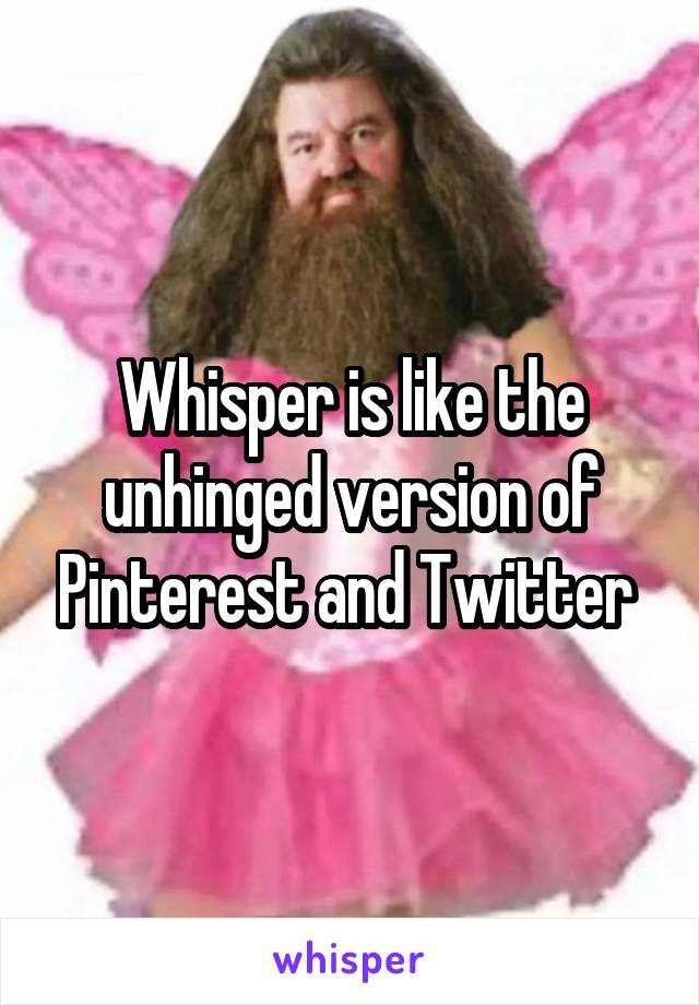 Whisper is like the unhinged version of Pinterest and Twitter 