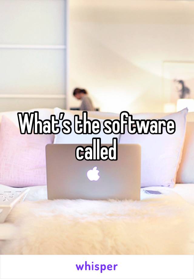 What’s the software called