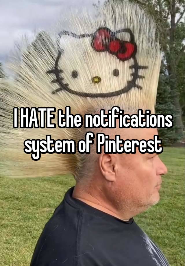 I HATE the notifications system of Pinterest