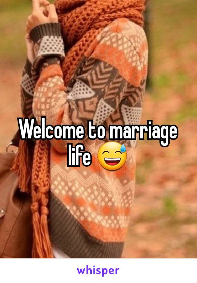 Welcome to marriage life 😅