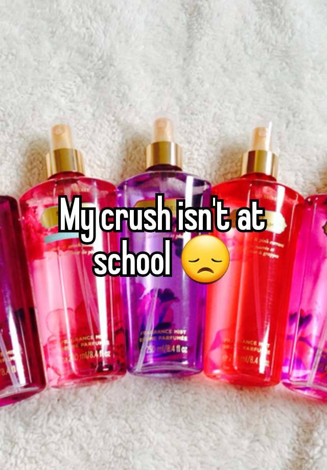 My crush isn't at school 😞