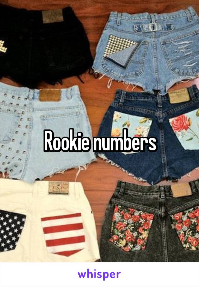 Rookie numbers