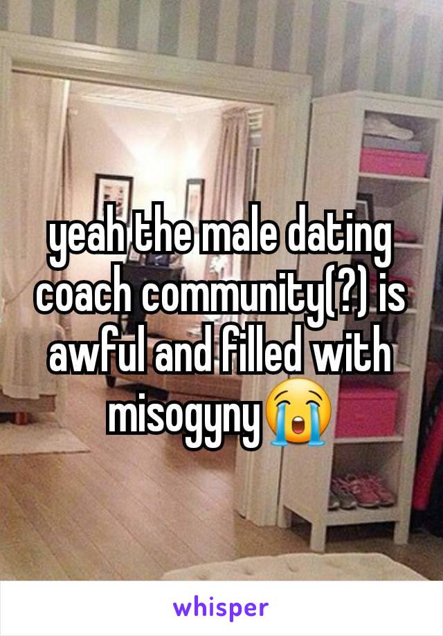 yeah the male dating coach community(?) is awful and filled with misogyny😭