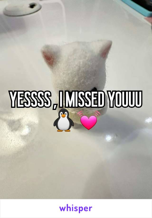 YESSSS , I MISSED YOUUU
🐧💓