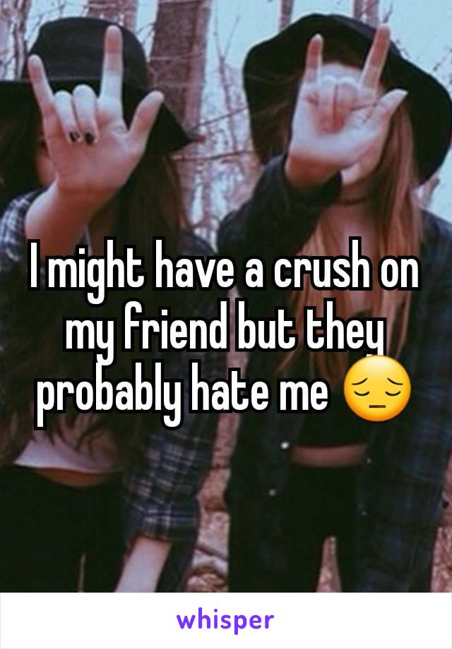 I might have a crush on my friend but they probably hate me 😔