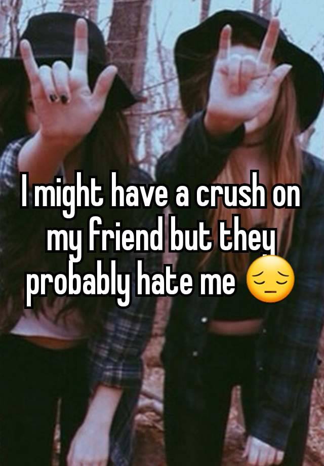 I might have a crush on my friend but they probably hate me 😔