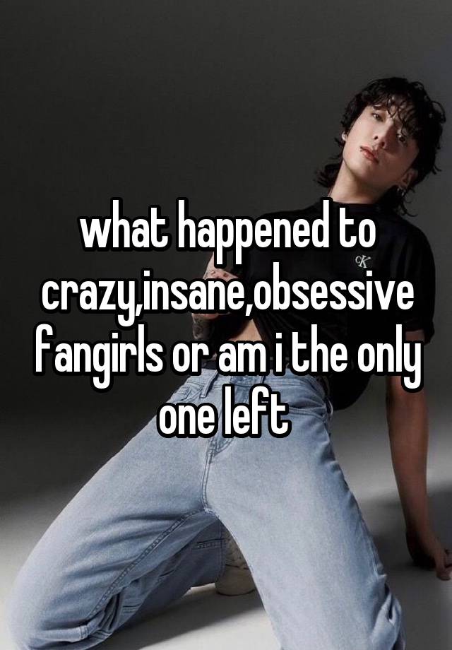 what happened to crazy,insane,obsessive fangirls or am i the only one left 