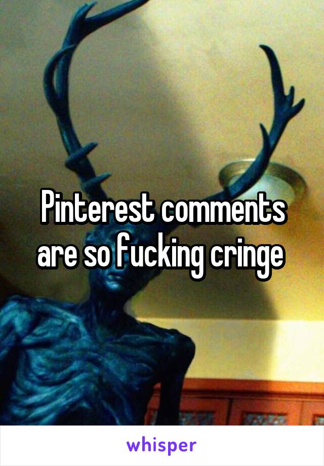 Pinterest comments are so fucking cringe 