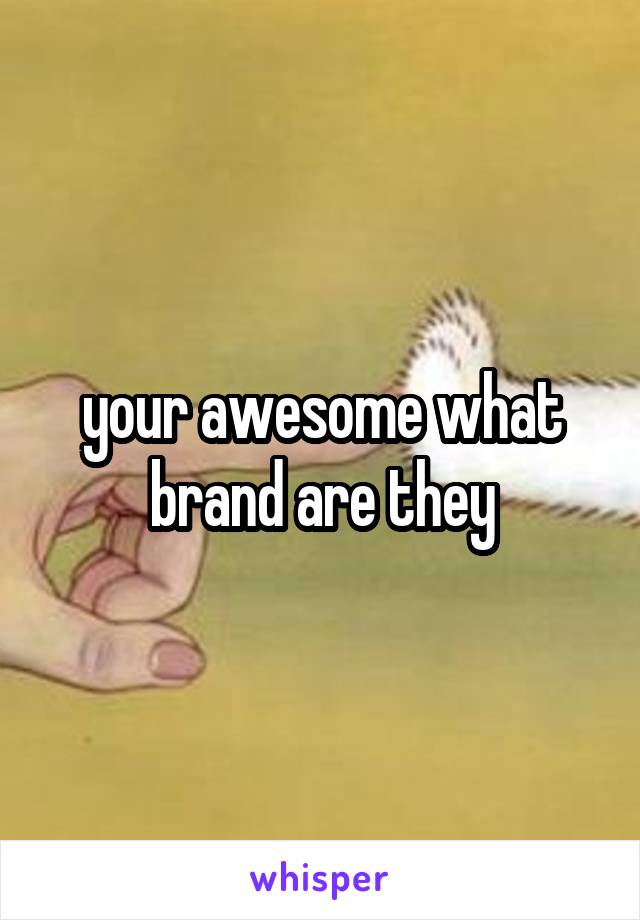 your awesome what brand are they