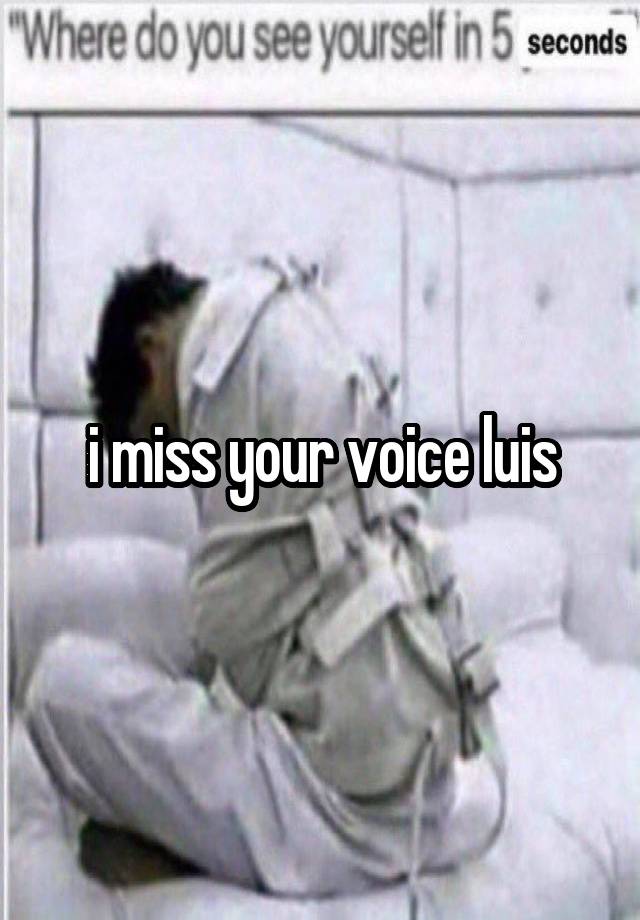 i miss your voice luis