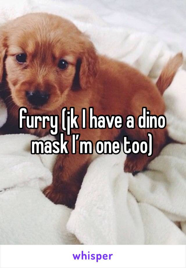 furry (jk I have a dino mask I’m one too)