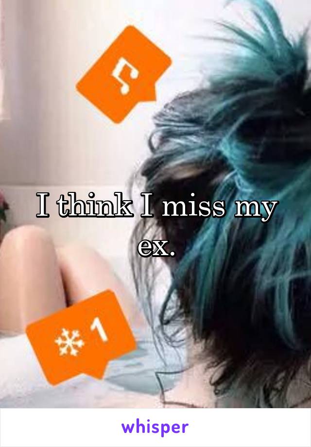 I think I miss my ex.