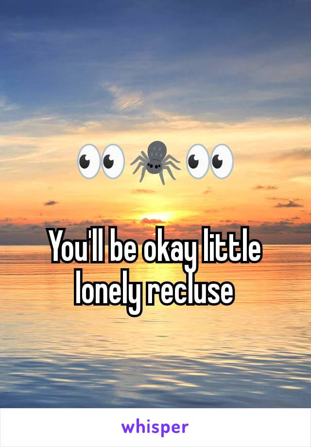 👀🕷️👀

You'll be okay little lonely recluse