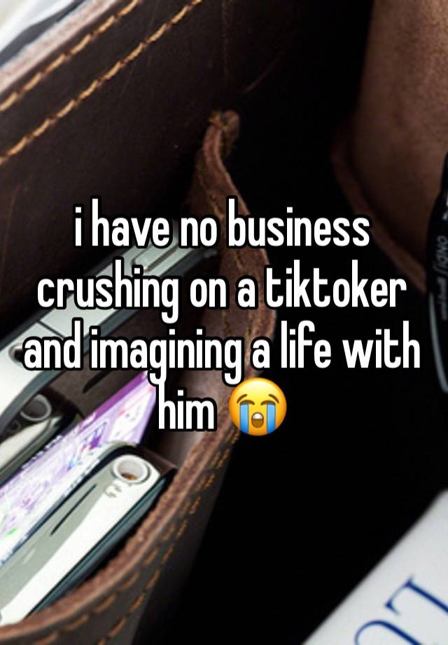 i have no business crushing on a tiktoker and imagining a life with him 😭
