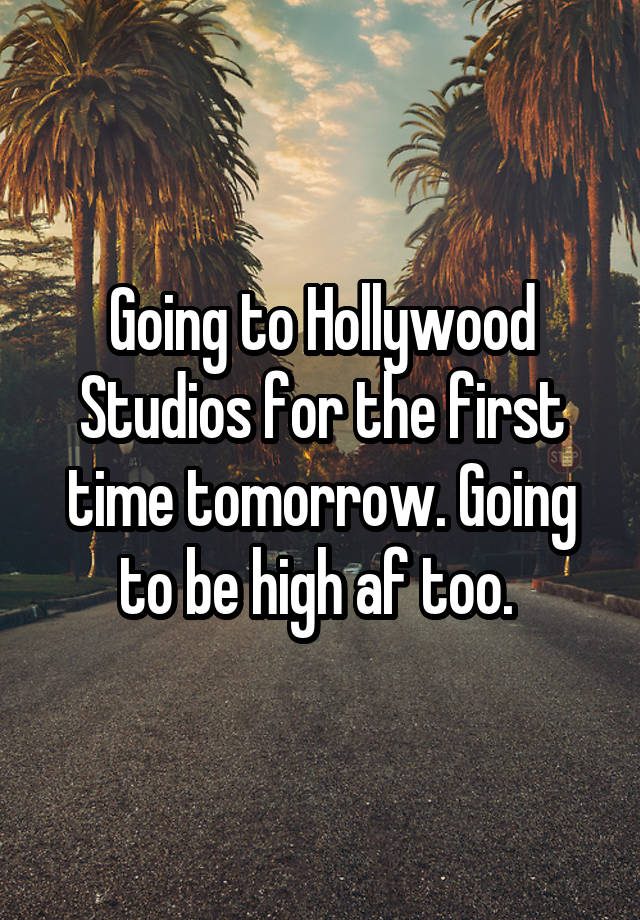 Going to Hollywood Studios for the first time tomorrow. Going to be high af too. 