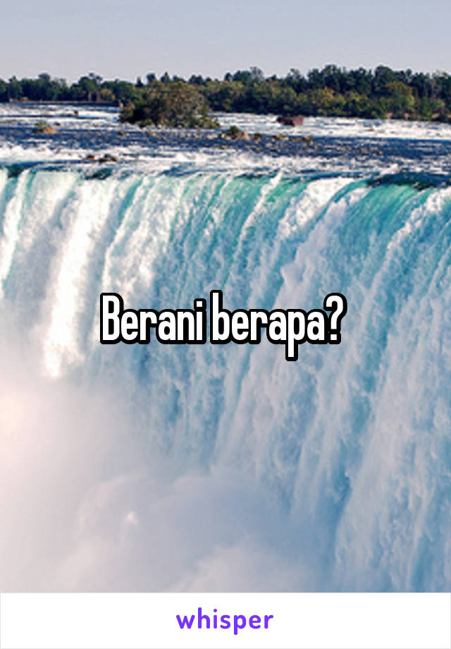 Berani berapa? 