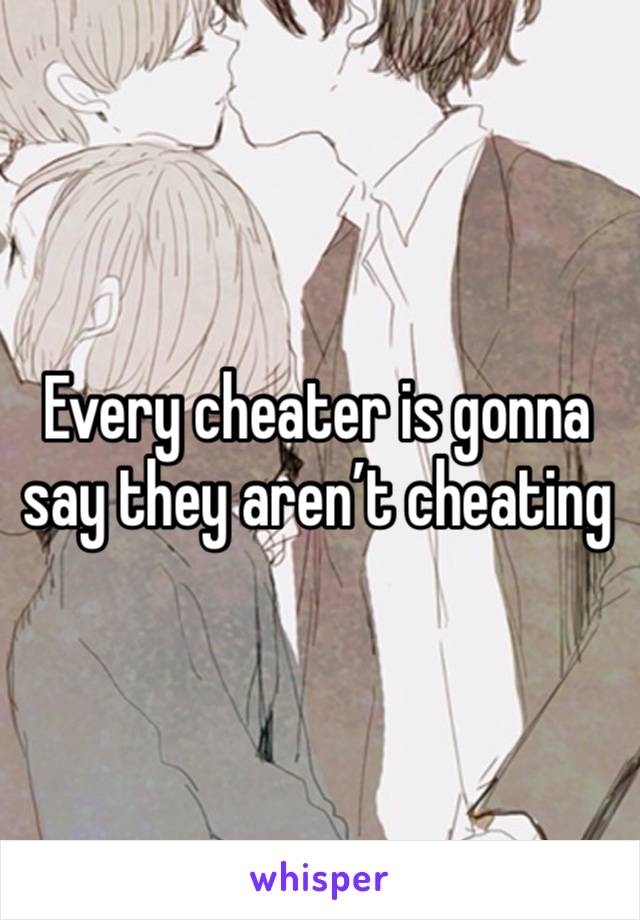 Every cheater is gonna say they aren’t cheating 