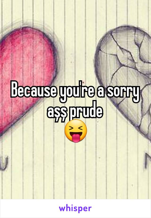 Because you're a sorry așș prude
😝