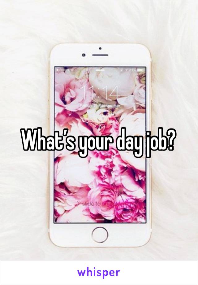 What’s your day job?