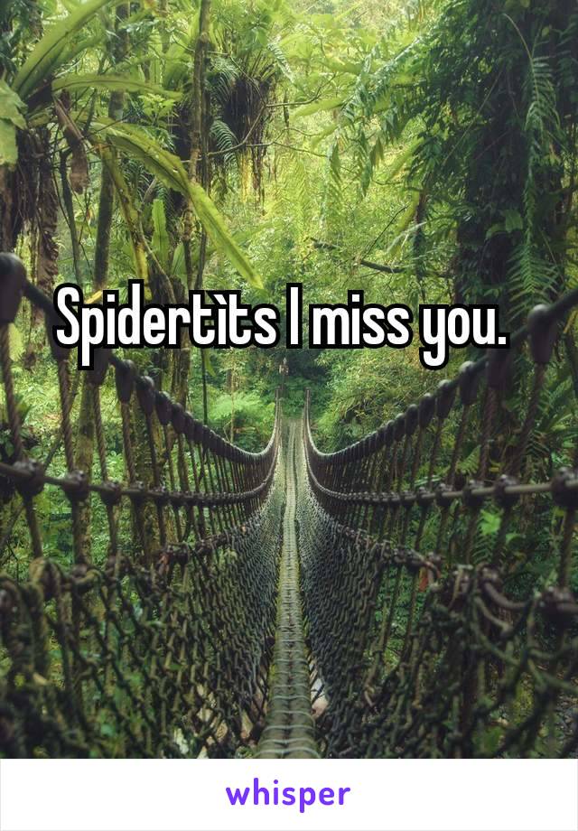 Spidertìts I miss you. 