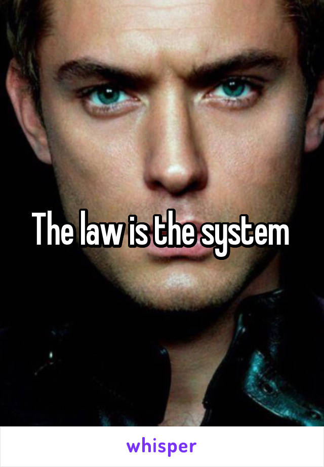 The law is the system 