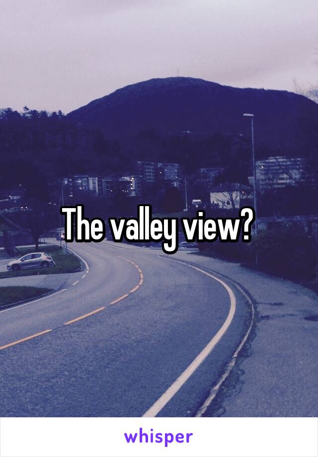 The valley view? 