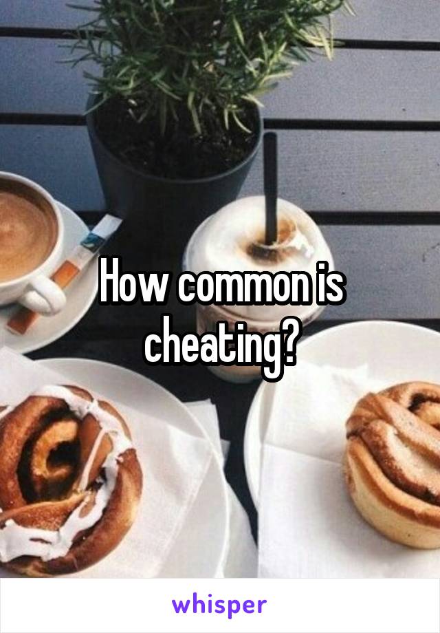 How common is cheating?