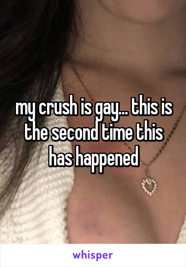 my crush is gay... this is the second time this has happened