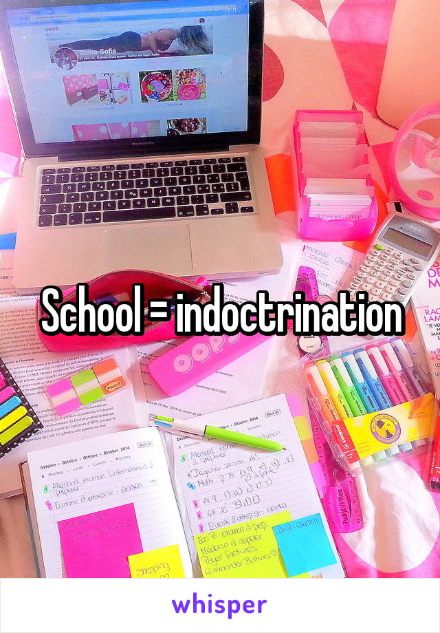 School = indoctrination