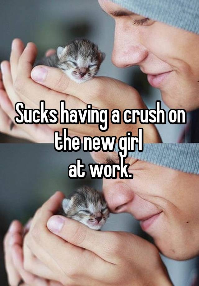 Sucks having a crush on the new girl 
at work.