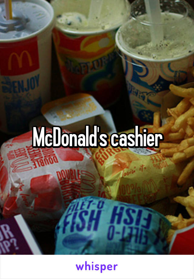 McDonald's cashier