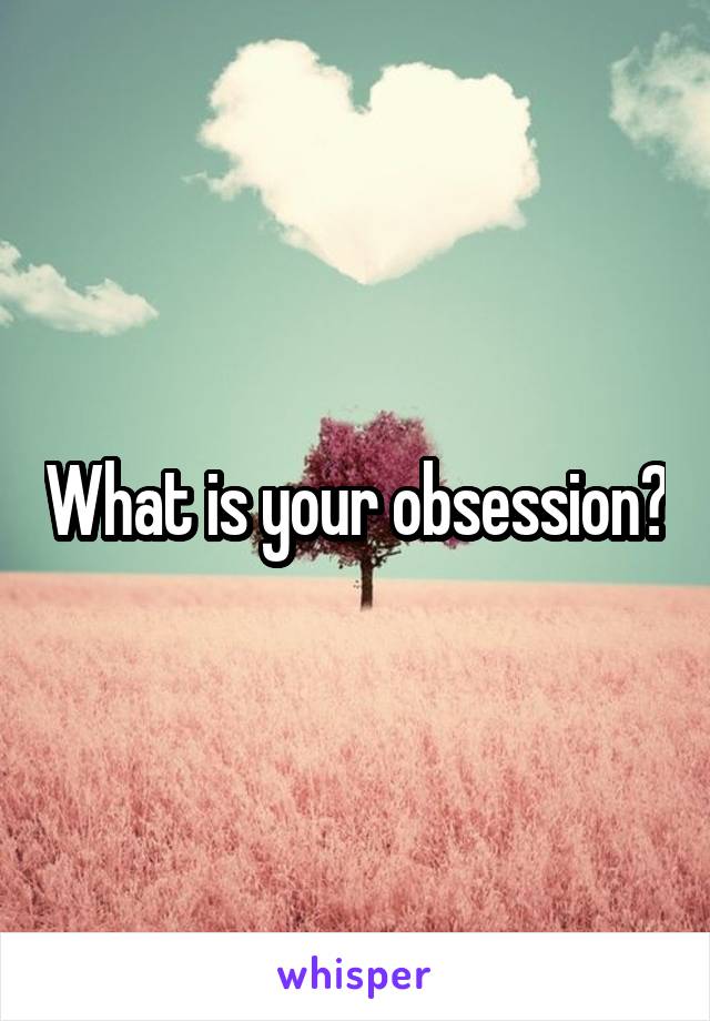 What is your obsession?