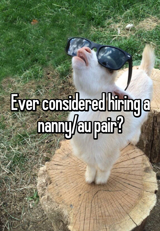 Ever considered hiring a nanny/au pair?