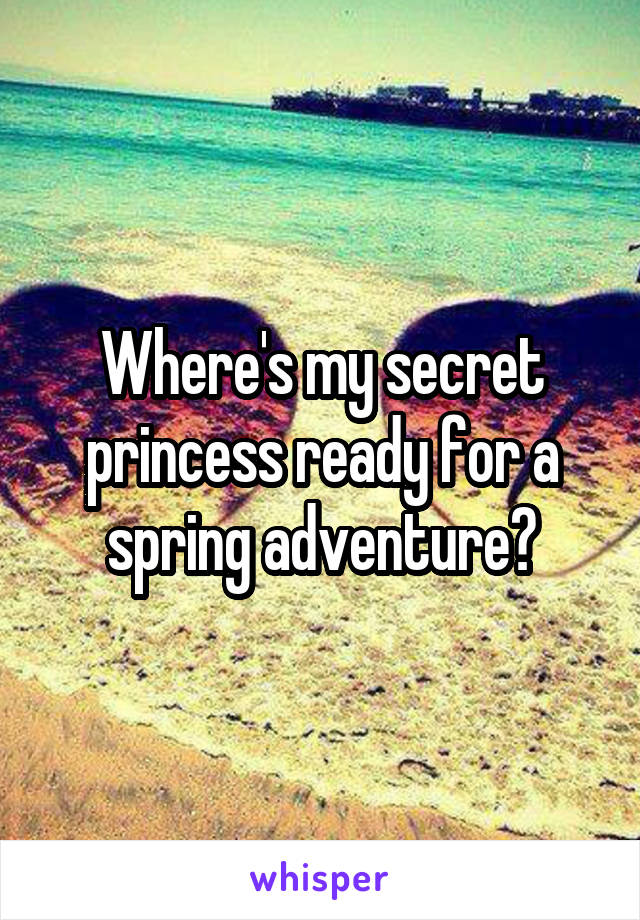 Where's my secret princess ready for a spring adventure?