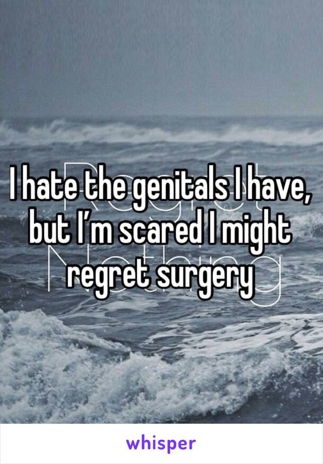 I hate the genitals I have, but I’m scared I might regret surgery 