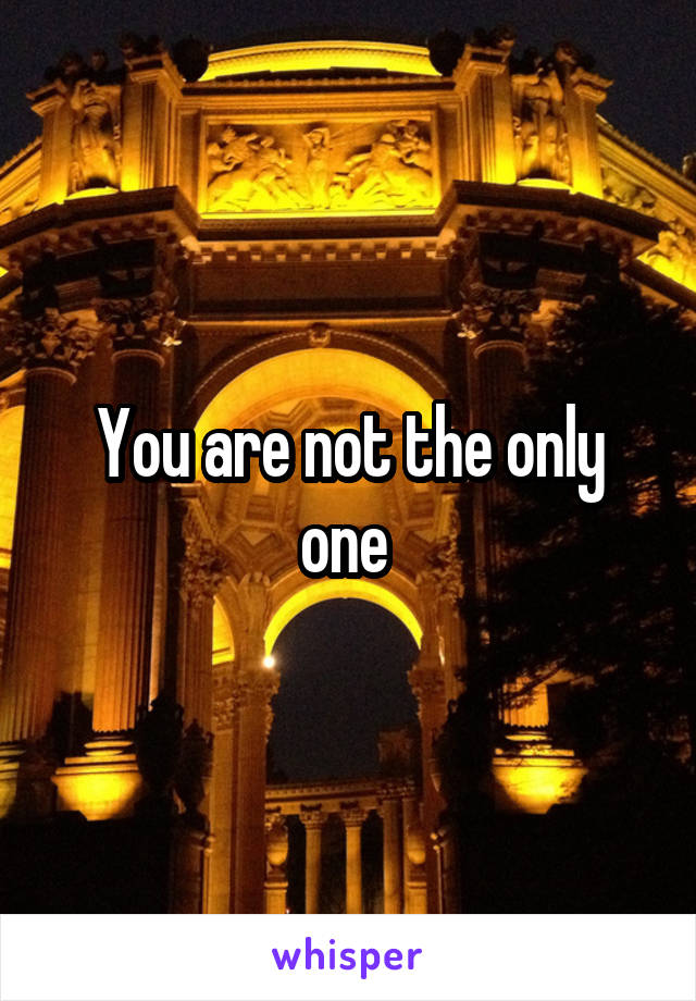 You are not the only one 