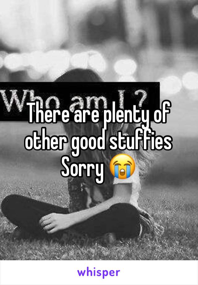 There are plenty of other good stuffies   Sorry 😭