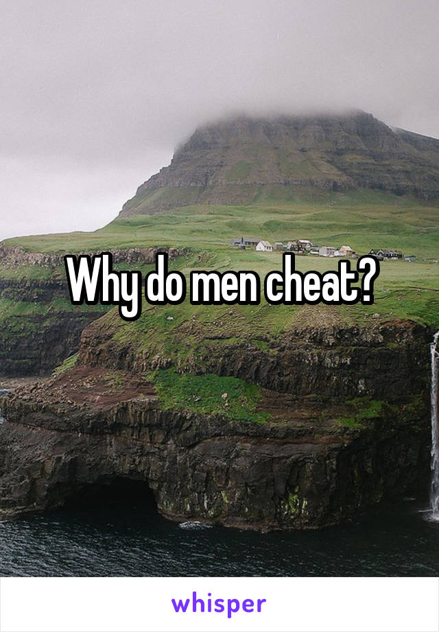 Why do men cheat?
