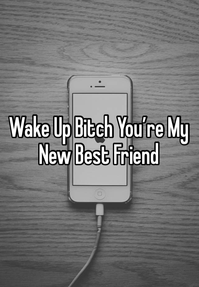 Wake Up Bitch You’re My New Best Friend 