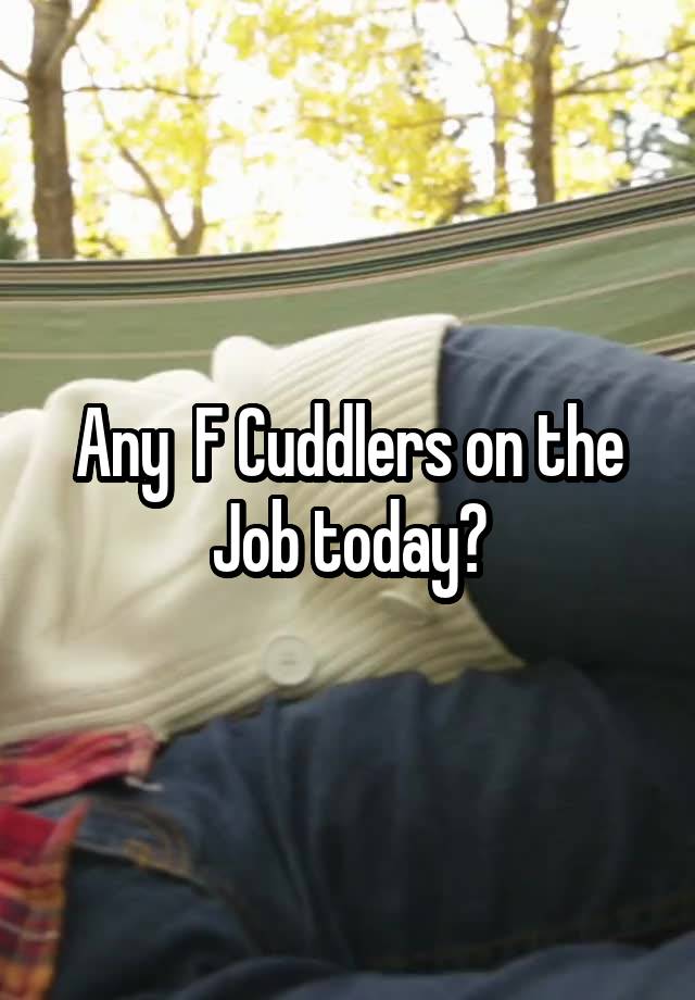 Any  F Cuddlers on the Job today?